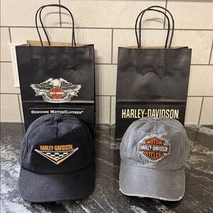 Harley-Davidson Black and Gray baseball caps / hats
